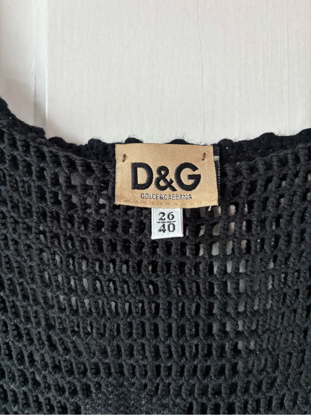 Dolce & Gabbana Vintage Black Crochet Butterfly Dress - Picture 2 of 11